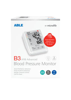 Able B3 AFIB Advanced Blood Pressure Monitor pack